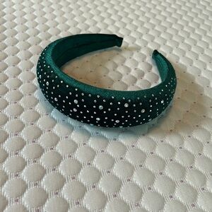 New without tags. Emerald green bejeweled headband